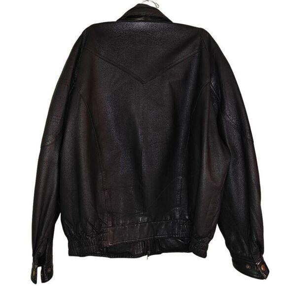 Property Vintage Leather Bomber Jacket Coat - Picture 3 of 13